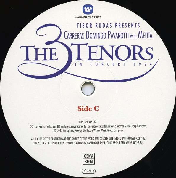 Carreras - Domingo - Pavarotti with Mehta – The 3 Tenors In Concert 1994